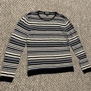 ⭐️5/$15⭐️ Kasper petite striped glitter top